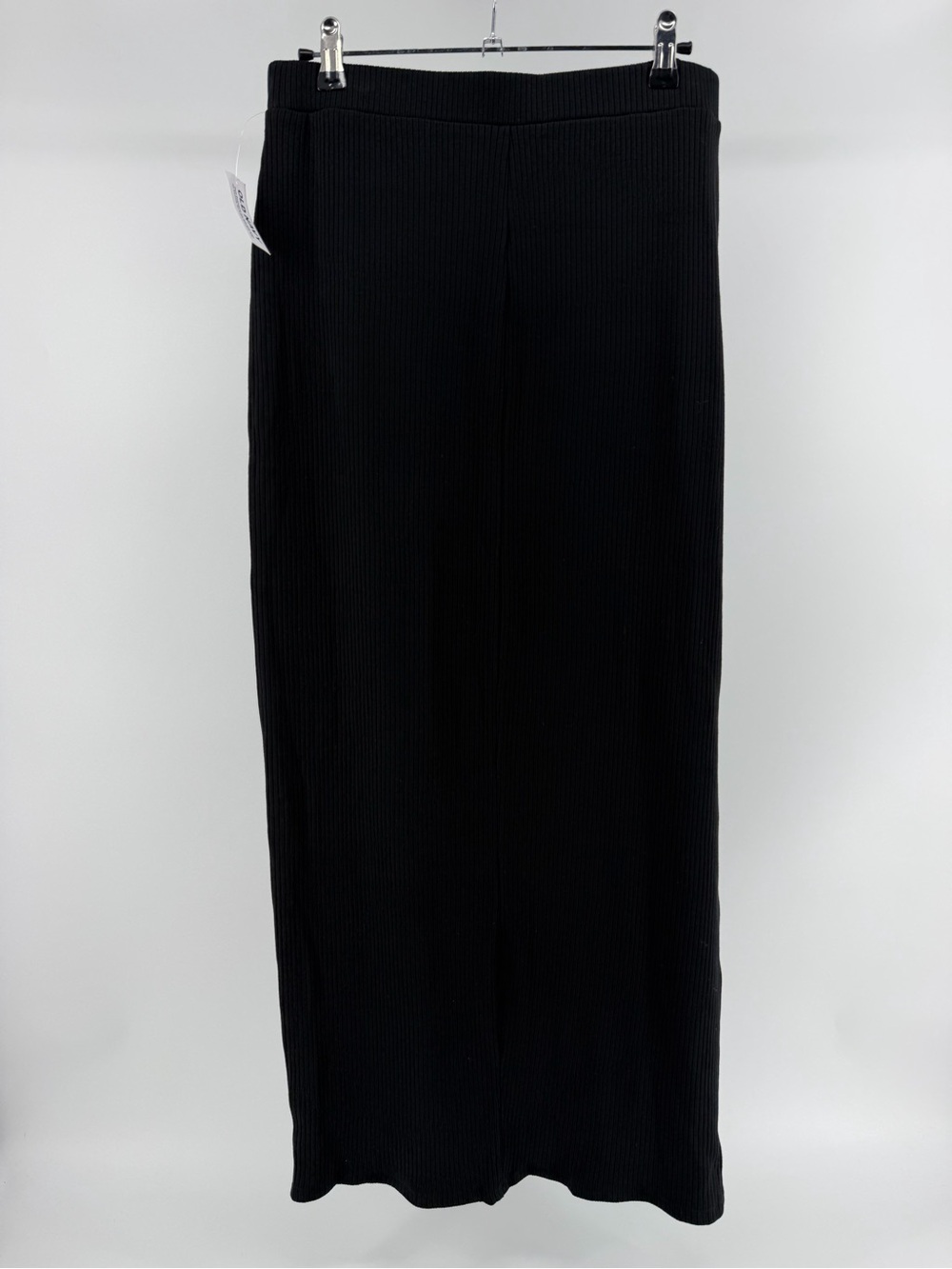 NWT Old Navy Ribbed Midi Skirt in Black Jack, Stretch Knit, Women's Medium Tall